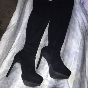 Fashion Nova thigh high suede boots